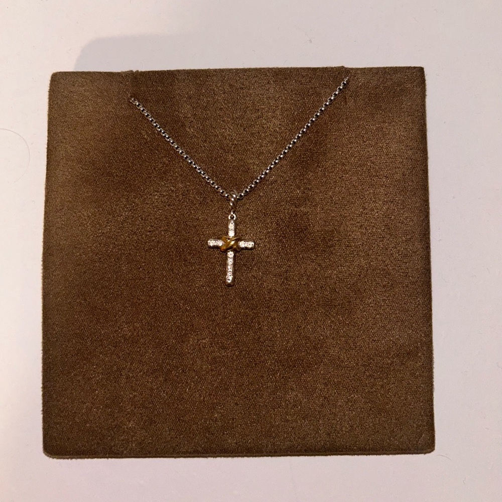 Sterling Silver with 18K Yellow Gold with Diamonds